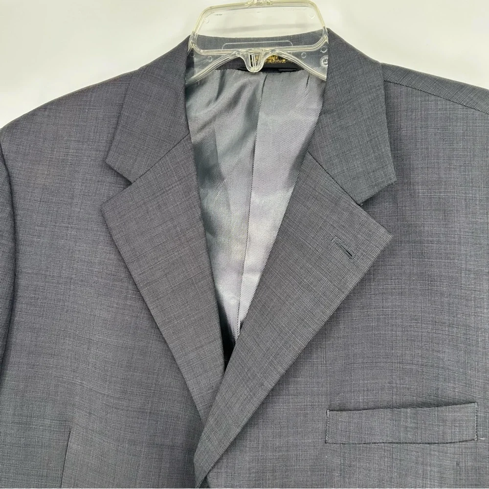 Montefino Uomo Super 120's Wool Gray 3 button blazer suit‎ jacket 38S